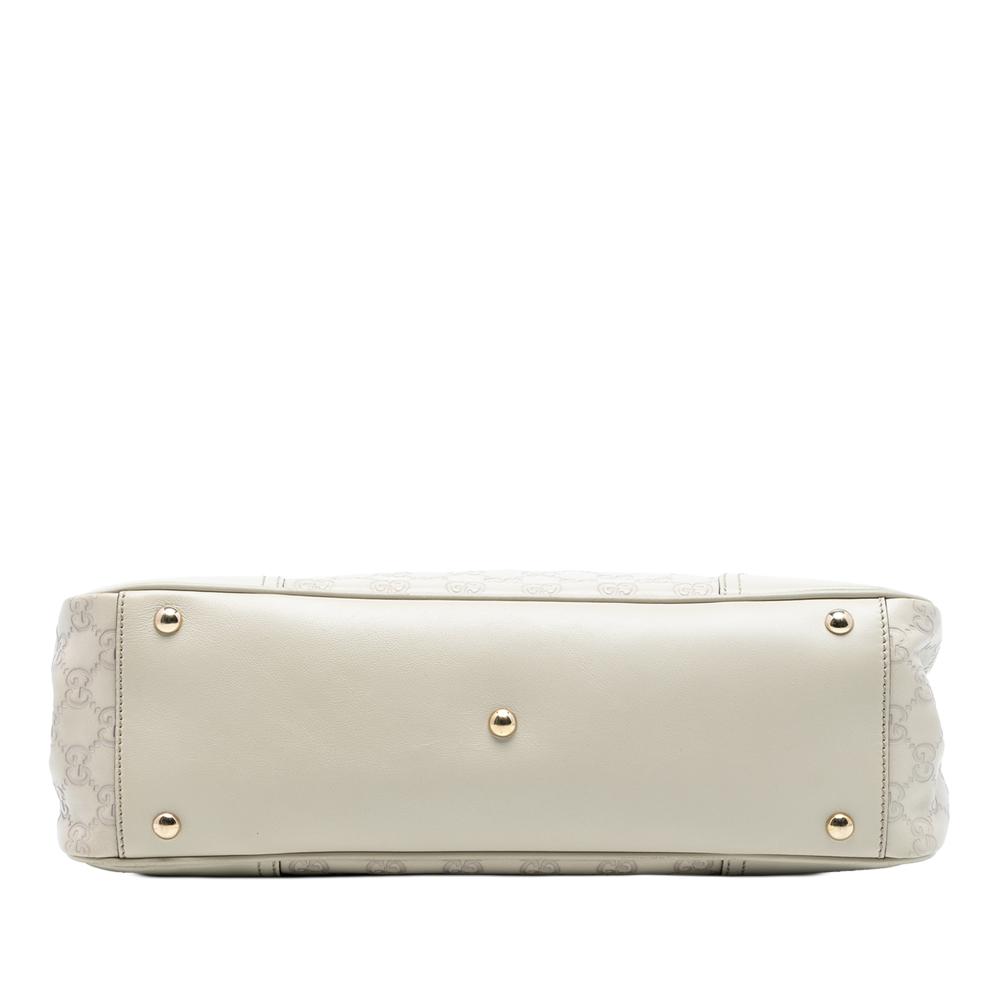 Gucci AB Gucci White Calf Leather Guccissima Princy Tote Italy