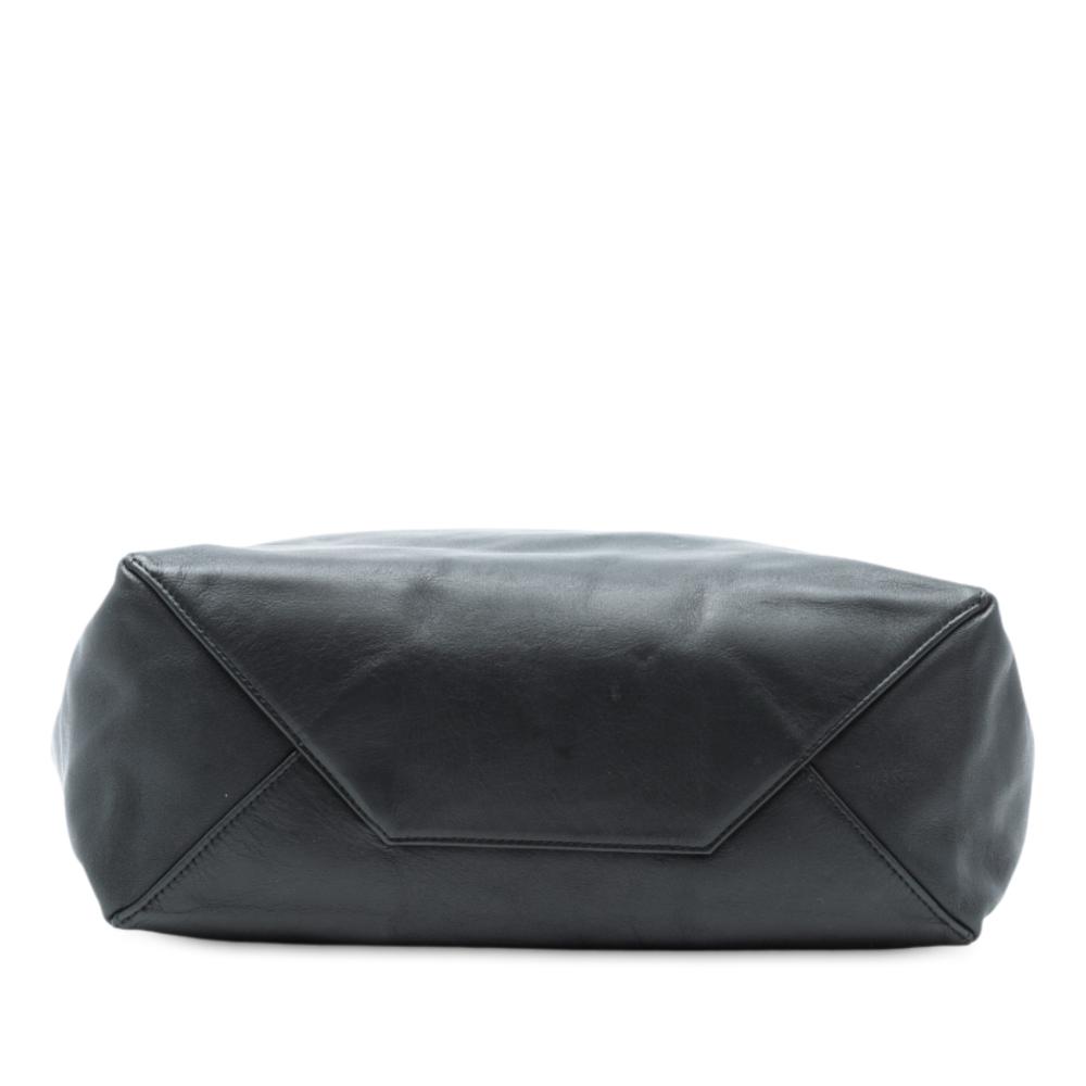 Celine B Celine Green Lime Calf Leather Bicolor Vertical Cabas Tote Italy