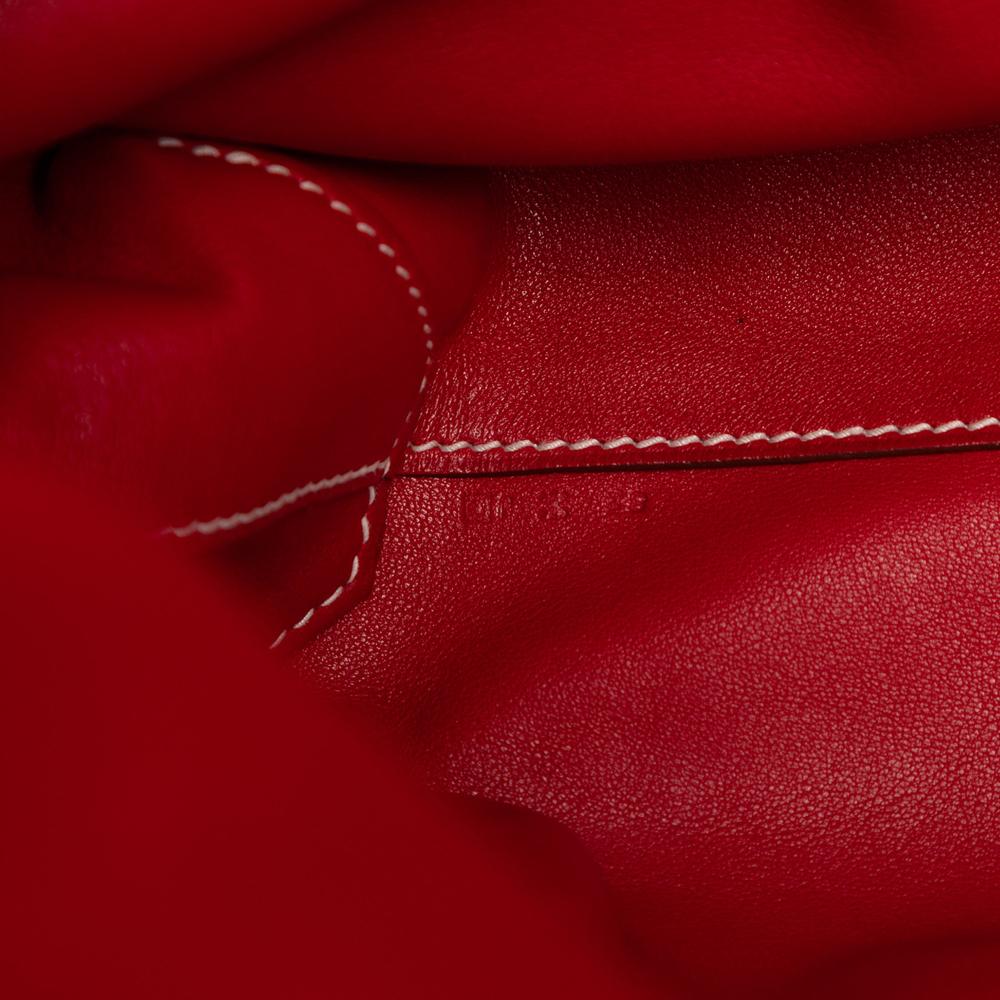 Hermès AB Hermès Red Dark Red Calf Leather Veau Sikkim Double Sens 28 France