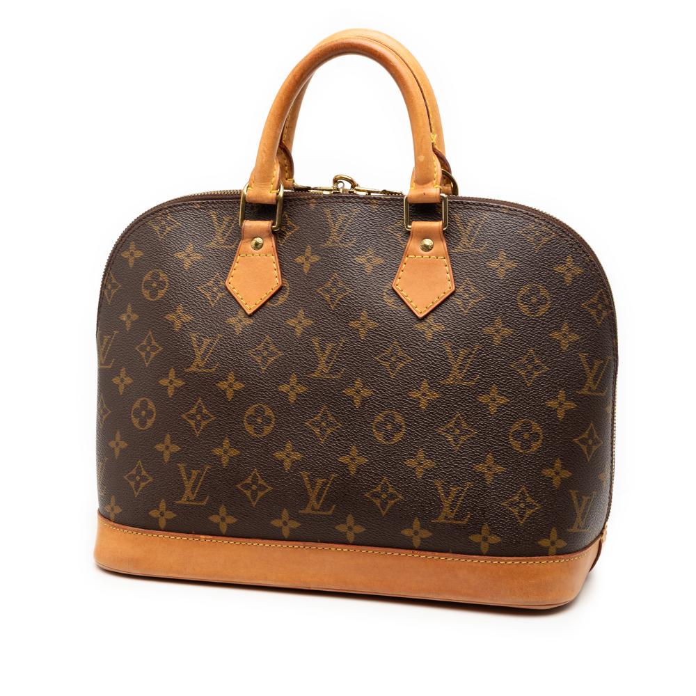 Louis Vuitton B Louis Vuitton Brown Monogram Canvas Fabric Monogram Alma PM France