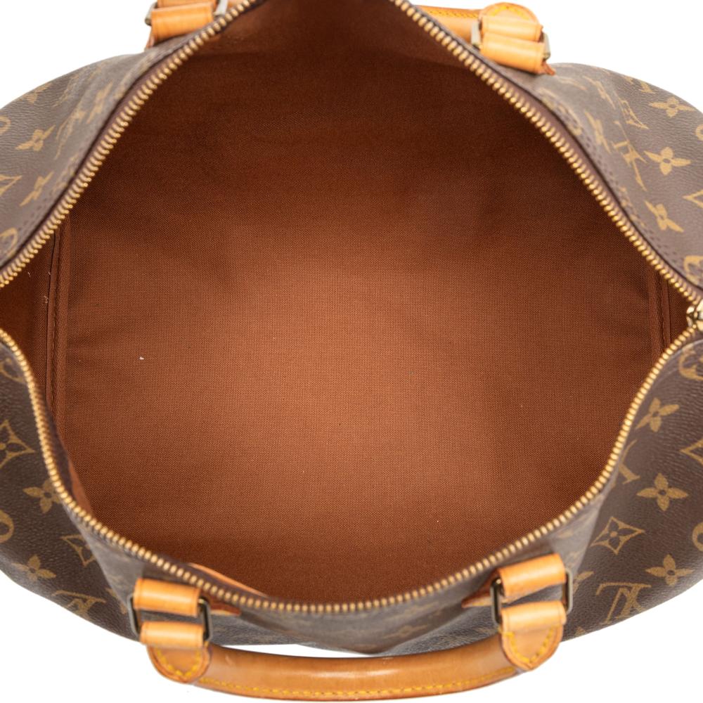 Louis Vuitton B Louis Vuitton Brown Monogram Canvas Fabric Monogram Speedy 35 France