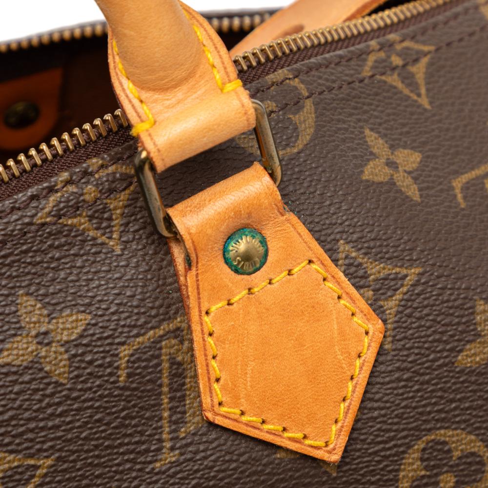 Louis Vuitton B Louis Vuitton Brown Monogram Canvas Fabric Monogram Speedy 35 France