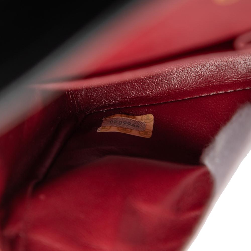 Chanel B Chanel Black Lambskin Leather Leather Small Classic Lambskin Double Flap France