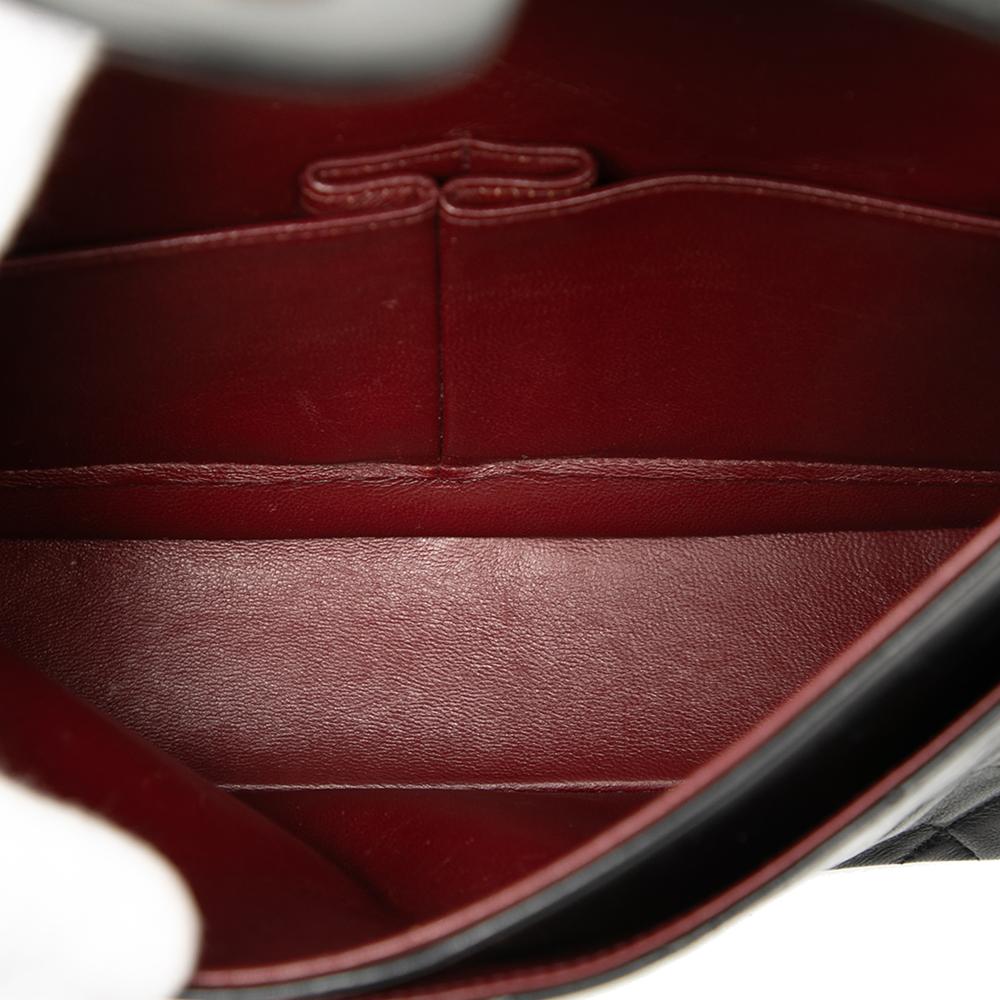 Chanel B Chanel Black Lambskin Leather Leather Medium Classic Lambskin Double Flap France