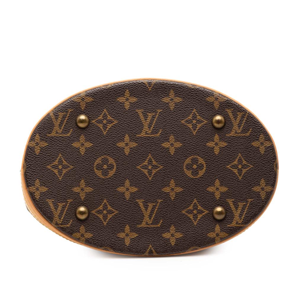 Louis Vuitton B Louis Vuitton Brown Monogram Canvas Fabric Monogram Petit Bucket France