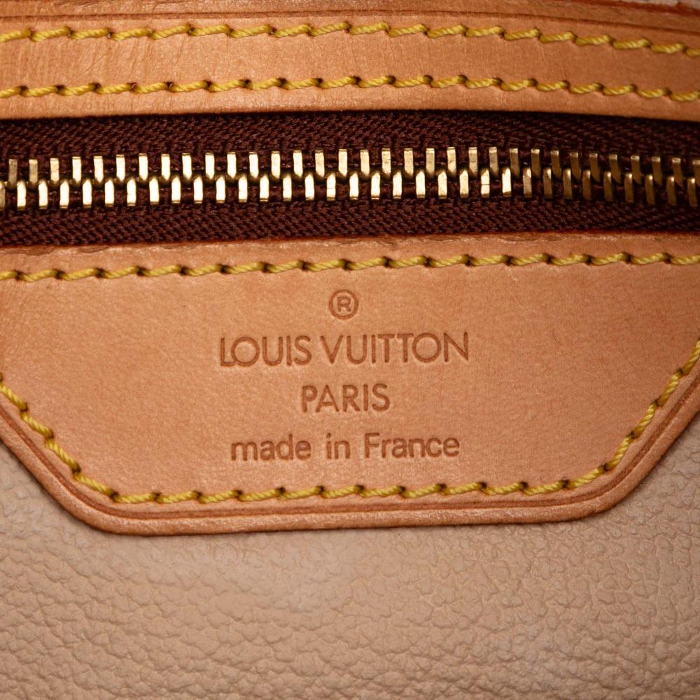 Louis Vuitton B Louis Vuitton Brown Monogram Canvas Fabric Monogram Petit Bucket France