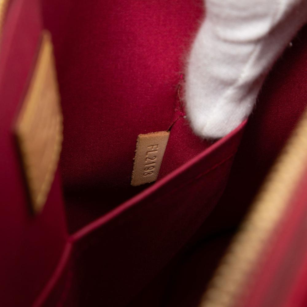 Louis Vuitton B Louis Vuitton Red Vernis Leather Leather Monogram Vernis Alma PM France