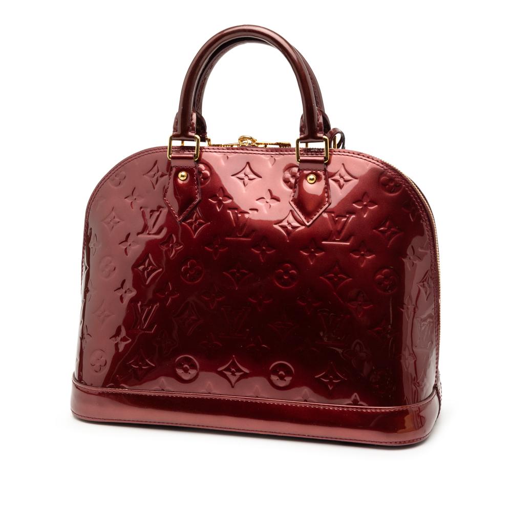 Louis Vuitton B Louis Vuitton Red Burgundy Vernis Leather Leather Monogram Vernis Alma PM France