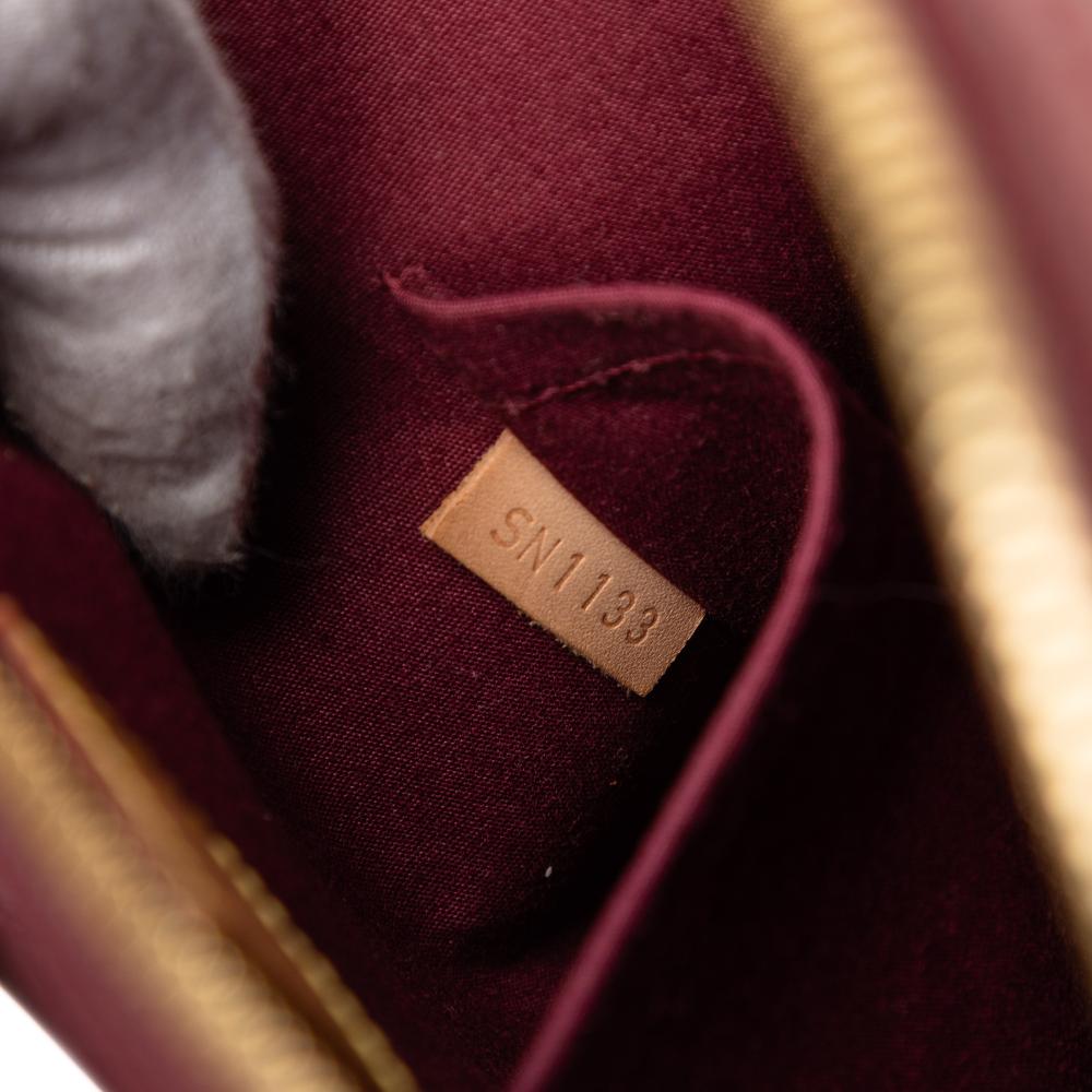 Louis Vuitton B Louis Vuitton Red Burgundy Vernis Leather Leather Monogram Vernis Alma PM France