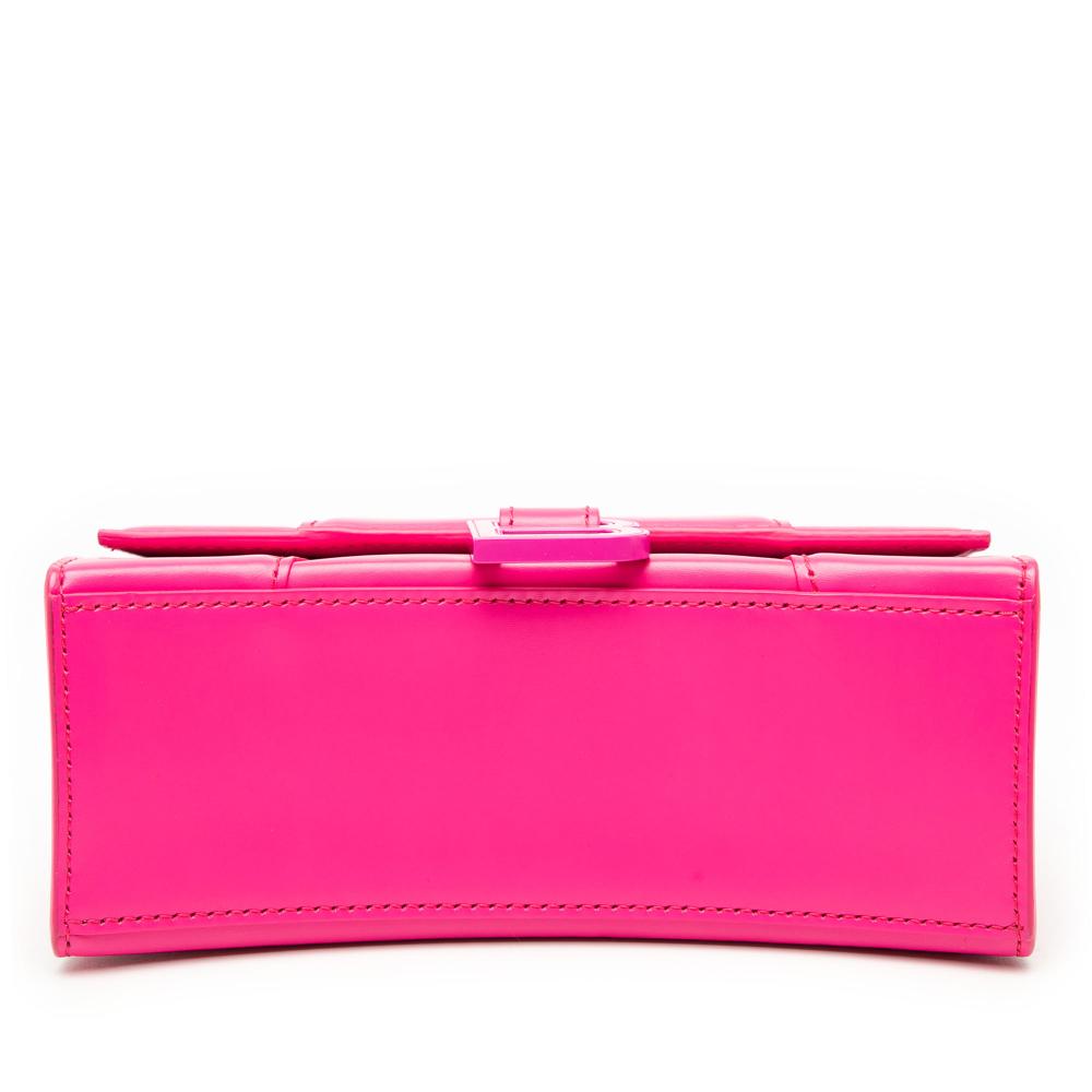 Balenciaga B Balenciaga Pink Dark Pink Calf Leather XS skin Hourglass Top Handle Bag Italy