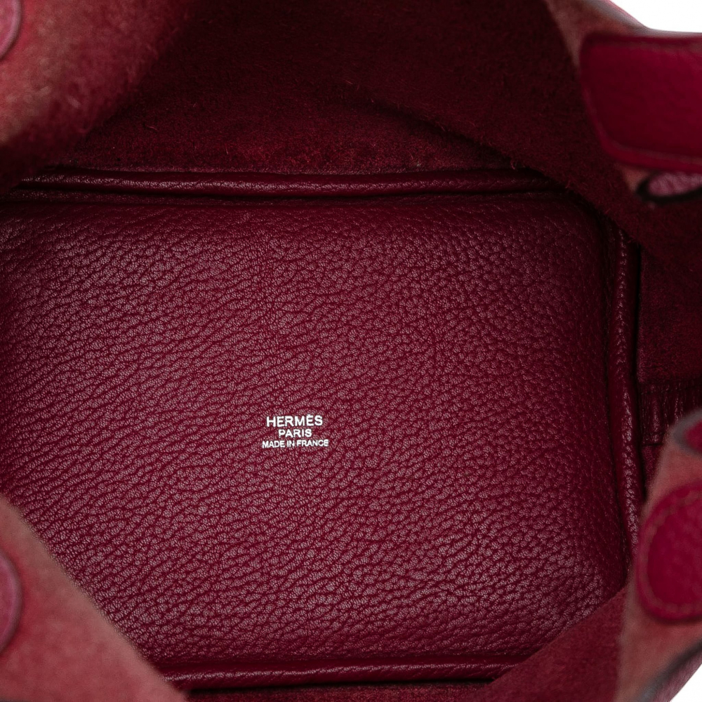 Hermès Picotin 18 Taurillon Clemence Leather Lock Bucket Handbag Rubis
