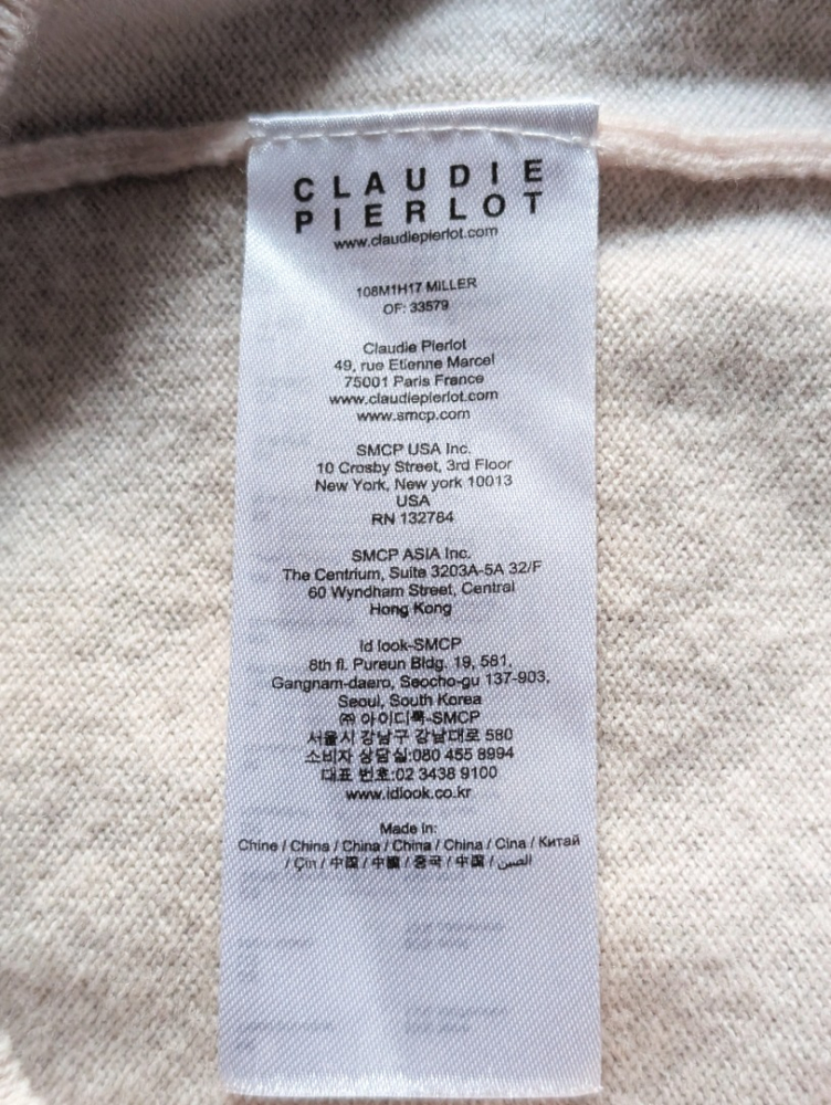 Claudie Pierlot : Pull rose poudré doux et féminin M