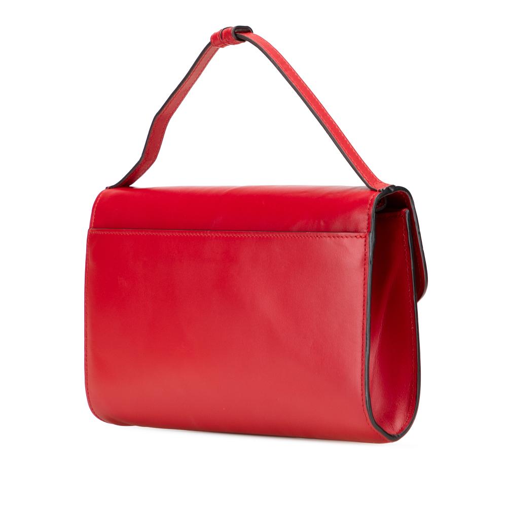 Gucci B Gucci Red Calf Leather Small Zumi Satchel Italy