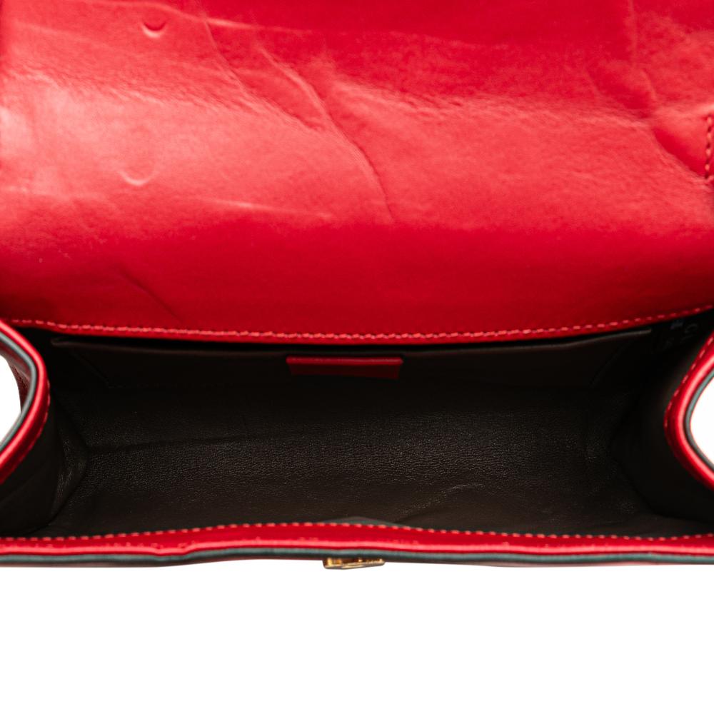 Gucci B Gucci Red Calf Leather Small Zumi Satchel Italy