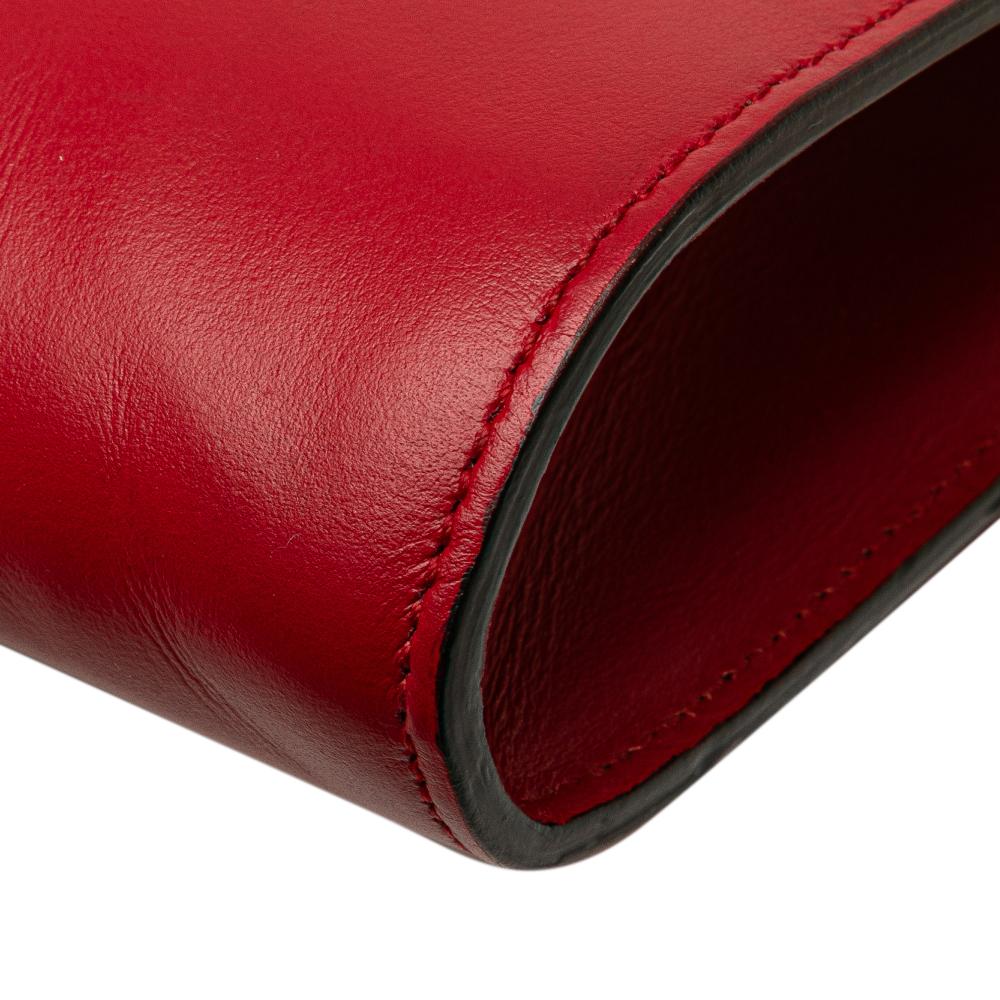 Gucci B Gucci Red Calf Leather Small Zumi Satchel Italy