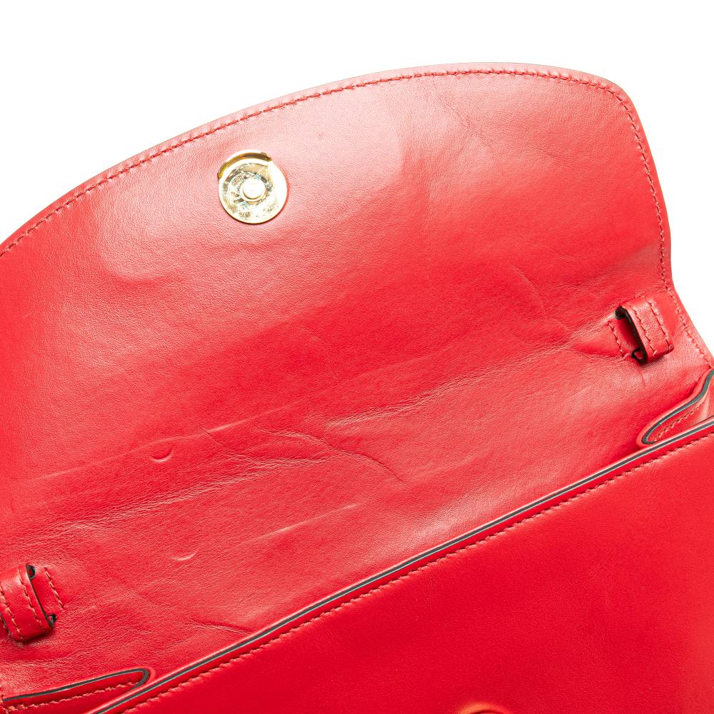 Gucci B Gucci Red Calf Leather Small Zumi Satchel Italy