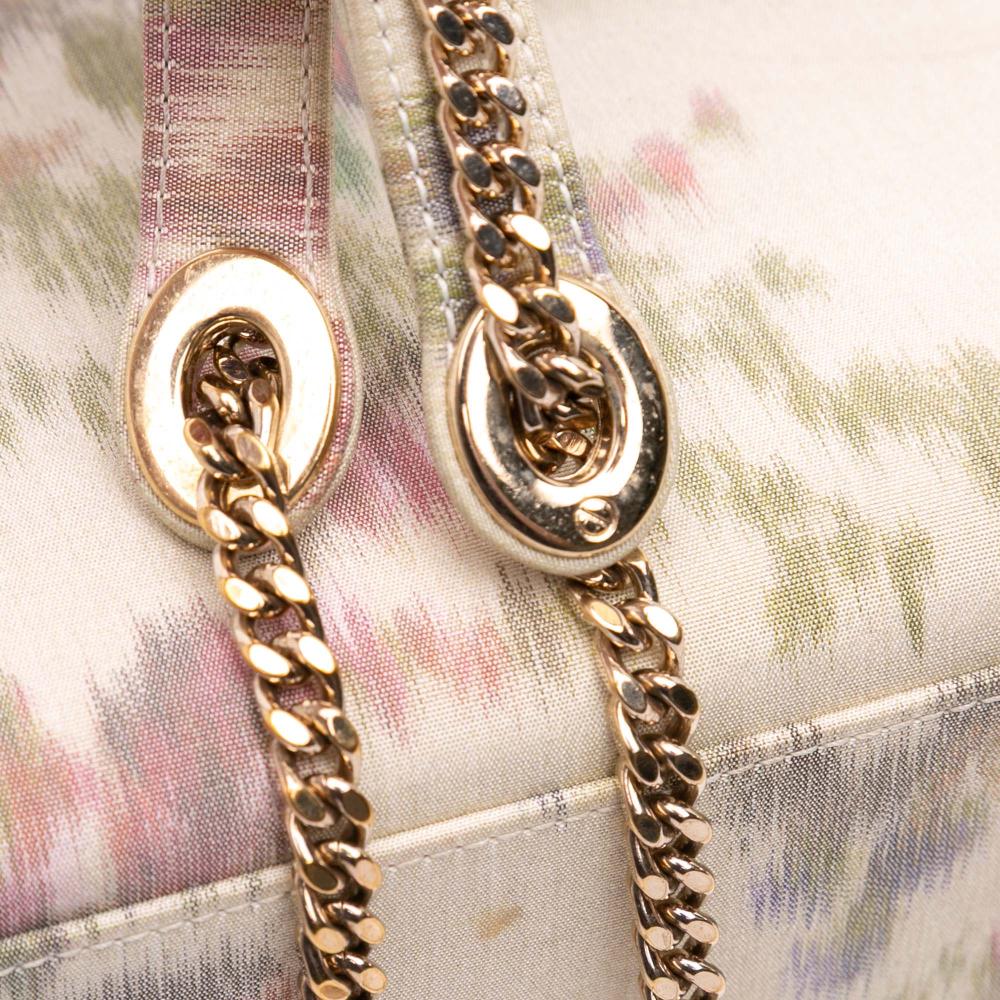 Christian Dior B Dior White Satin Fabric Mini Floral Crystal Lady Dior Italy