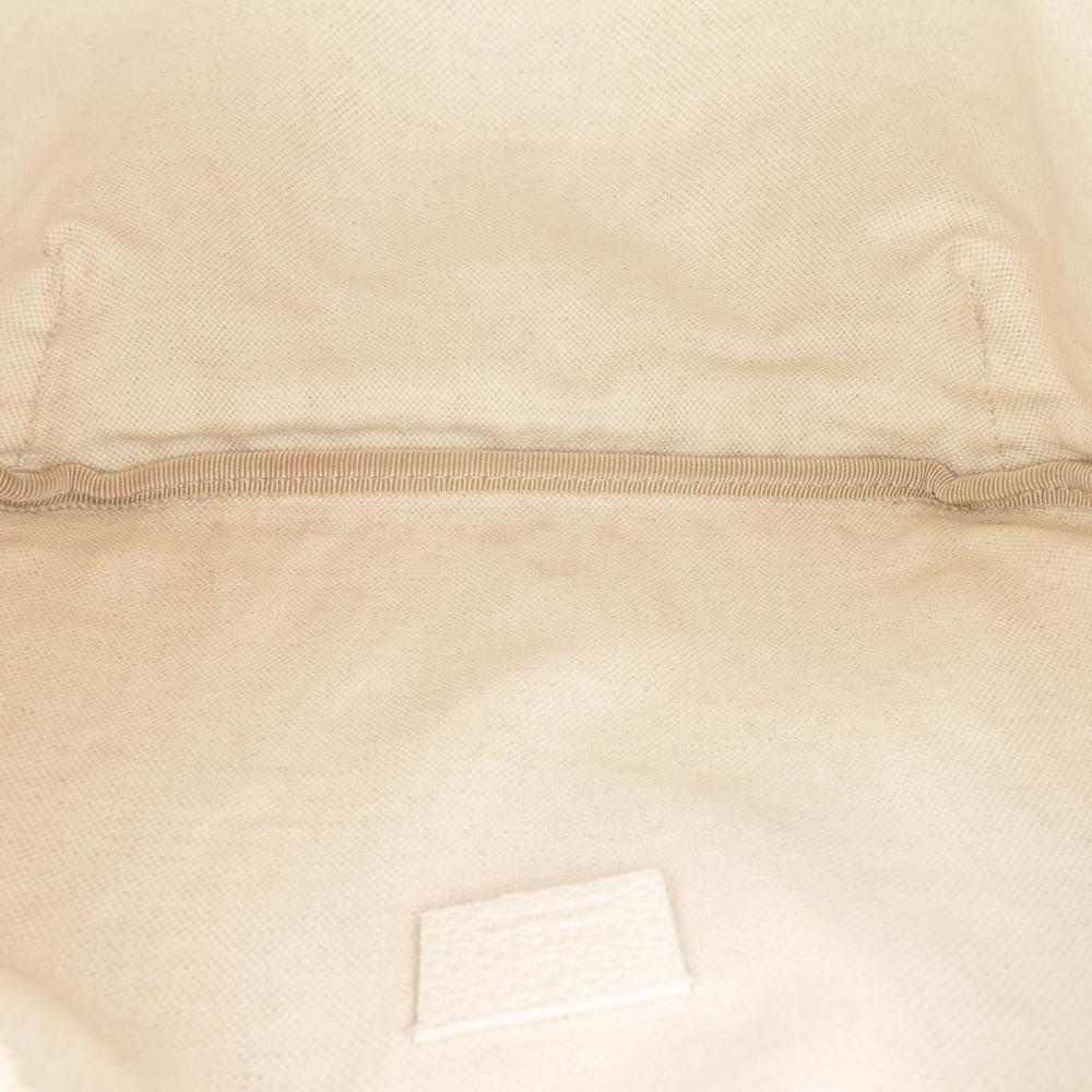 Gucci AB Gucci White Calf Leather Logo Belt Bag Italy