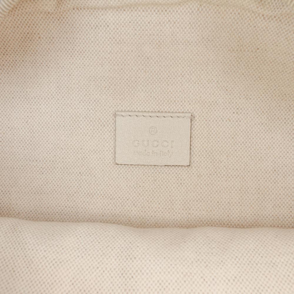 Gucci AB Gucci White Calf Leather Logo Belt Bag Italy