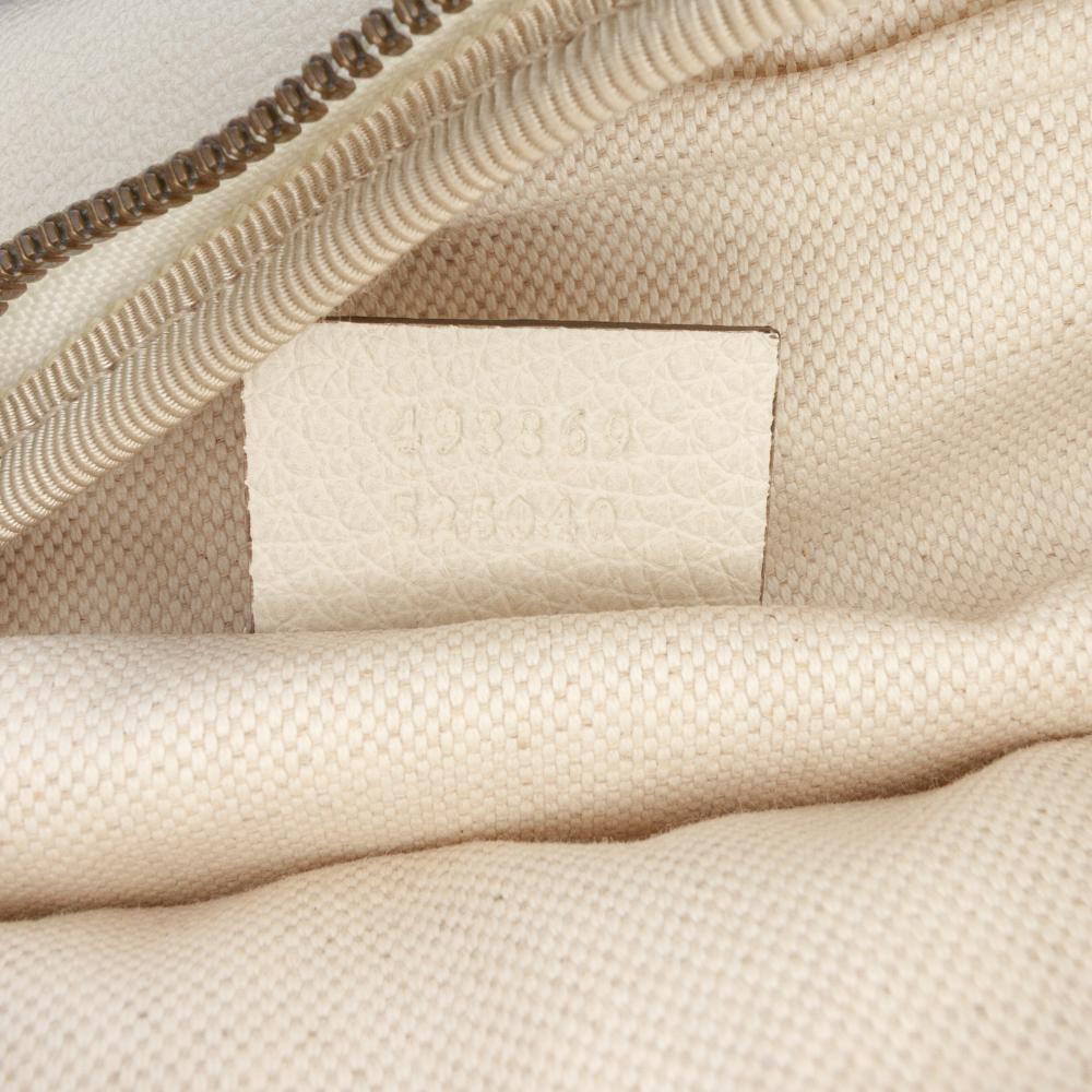 Gucci AB Gucci White Calf Leather Logo Belt Bag Italy
