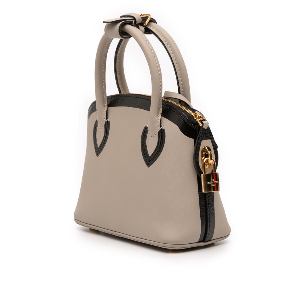 Louis Vuitton AB Louis Vuitton Gray with Black Calf Leather Cuir Obsession Lockit BB France