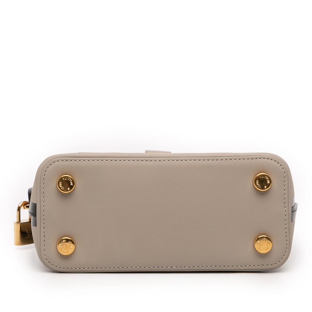 Louis Vuitton AB Louis Vuitton Gray with Black Calf Leather Cuir Obsession Lockit BB France