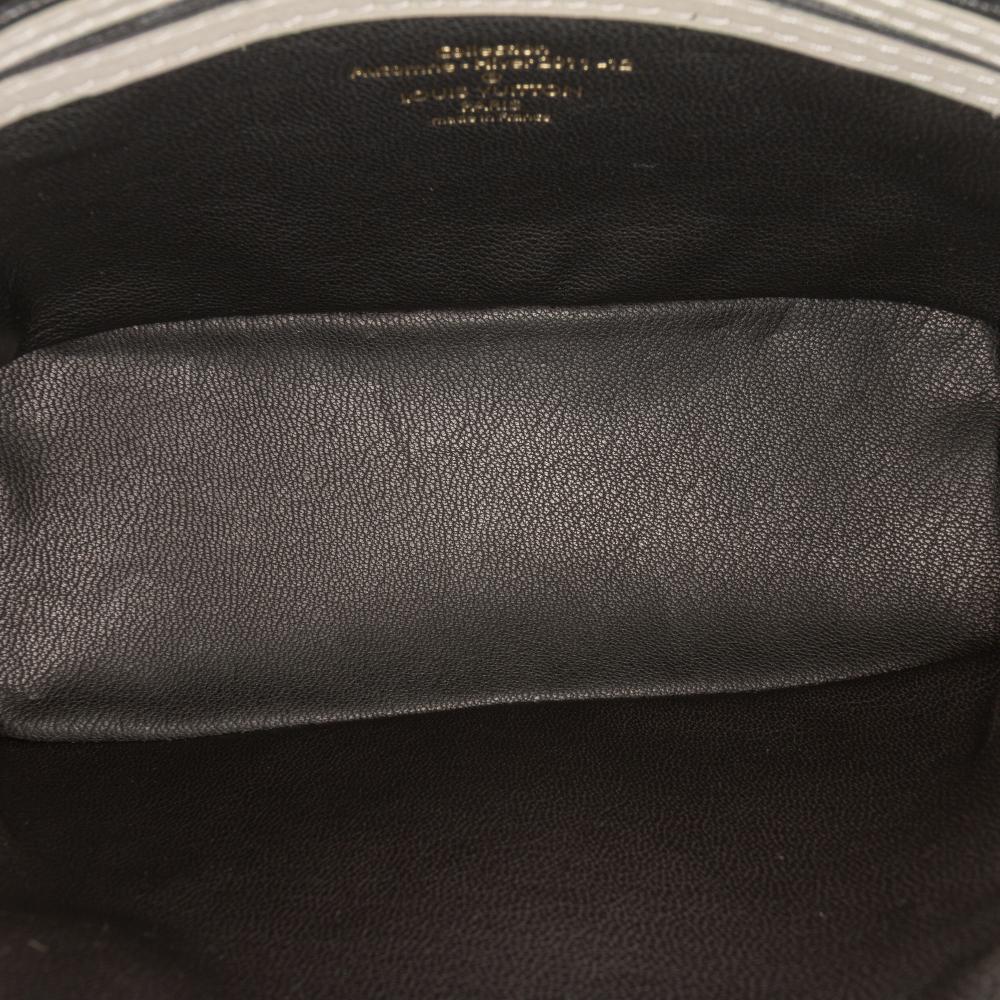 Louis Vuitton AB Louis Vuitton Gray with Black Calf Leather Cuir Obsession Lockit BB France