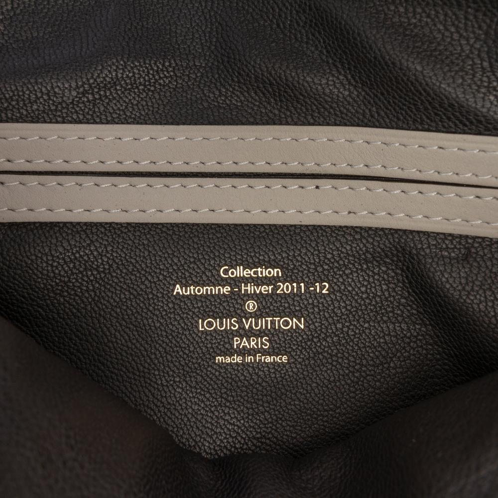 Louis Vuitton AB Louis Vuitton Gray with Black Calf Leather Cuir Obsession Lockit BB France