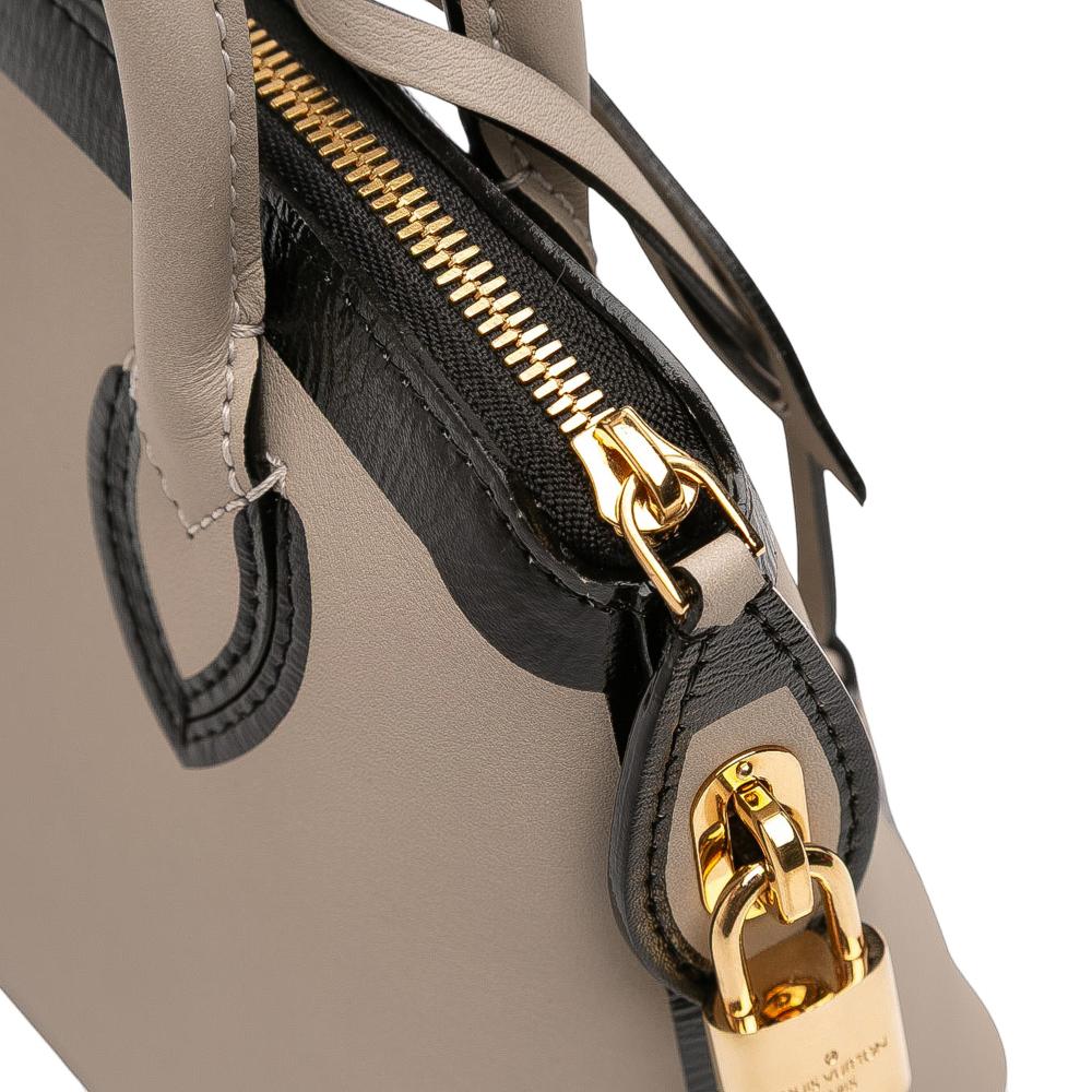 Louis Vuitton AB Louis Vuitton Gray with Black Calf Leather Cuir Obsession Lockit BB France