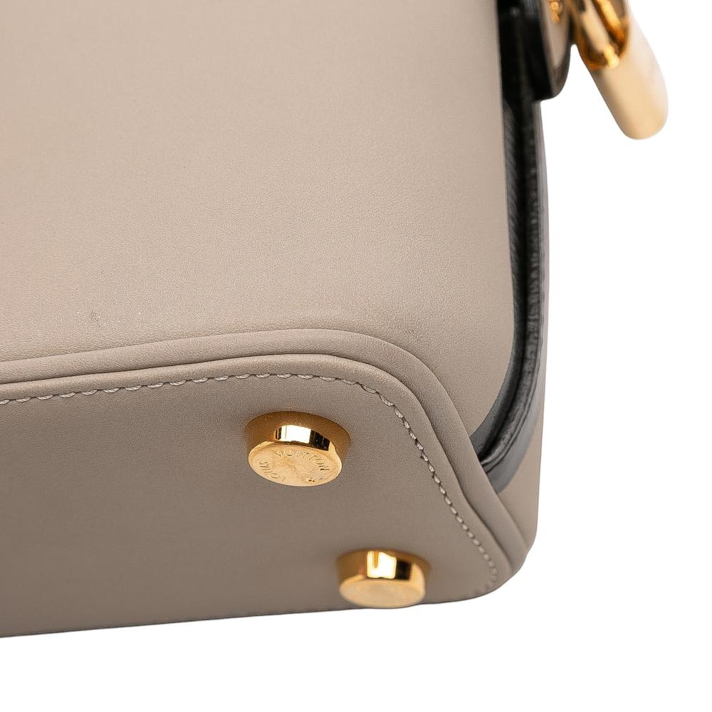 Louis Vuitton AB Louis Vuitton Gray with Black Calf Leather Cuir Obsession Lockit BB France