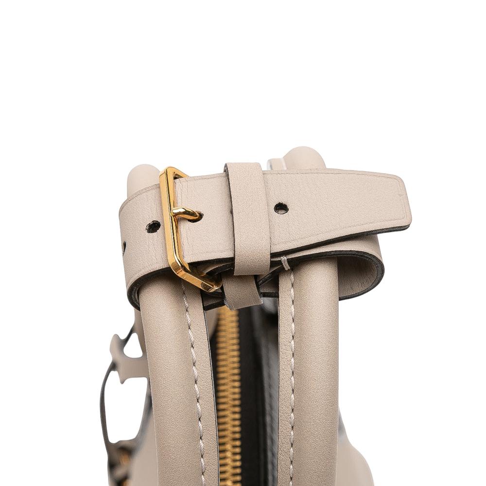 Louis Vuitton AB Louis Vuitton Gray with Black Calf Leather Cuir Obsession Lockit BB France