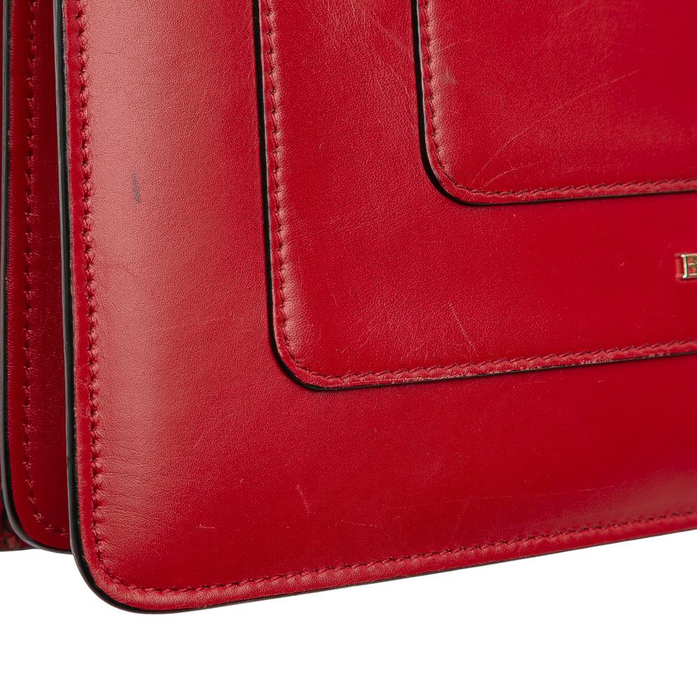 Bvlgari B Bvlgari Red Calf Leather Medium skin Serpenti Forever Shoulder Bag Italy
