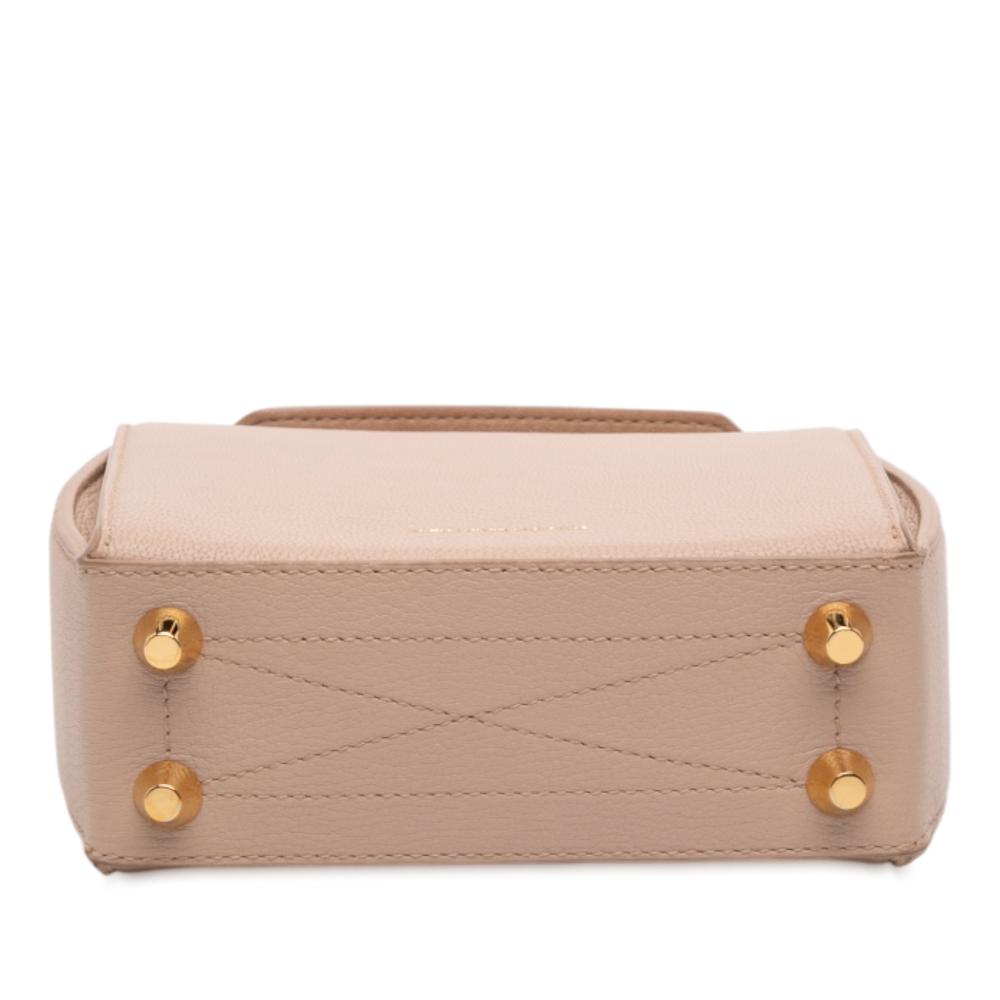 Alexander McQueen AB Alexander McQueen Brown Beige Calf Leather Box 16 Crossbody Italy