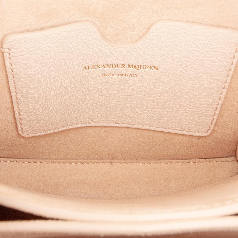 Alexander McQueen AB Alexander McQueen Brown Beige Calf Leather Box 16 Crossbody Italy