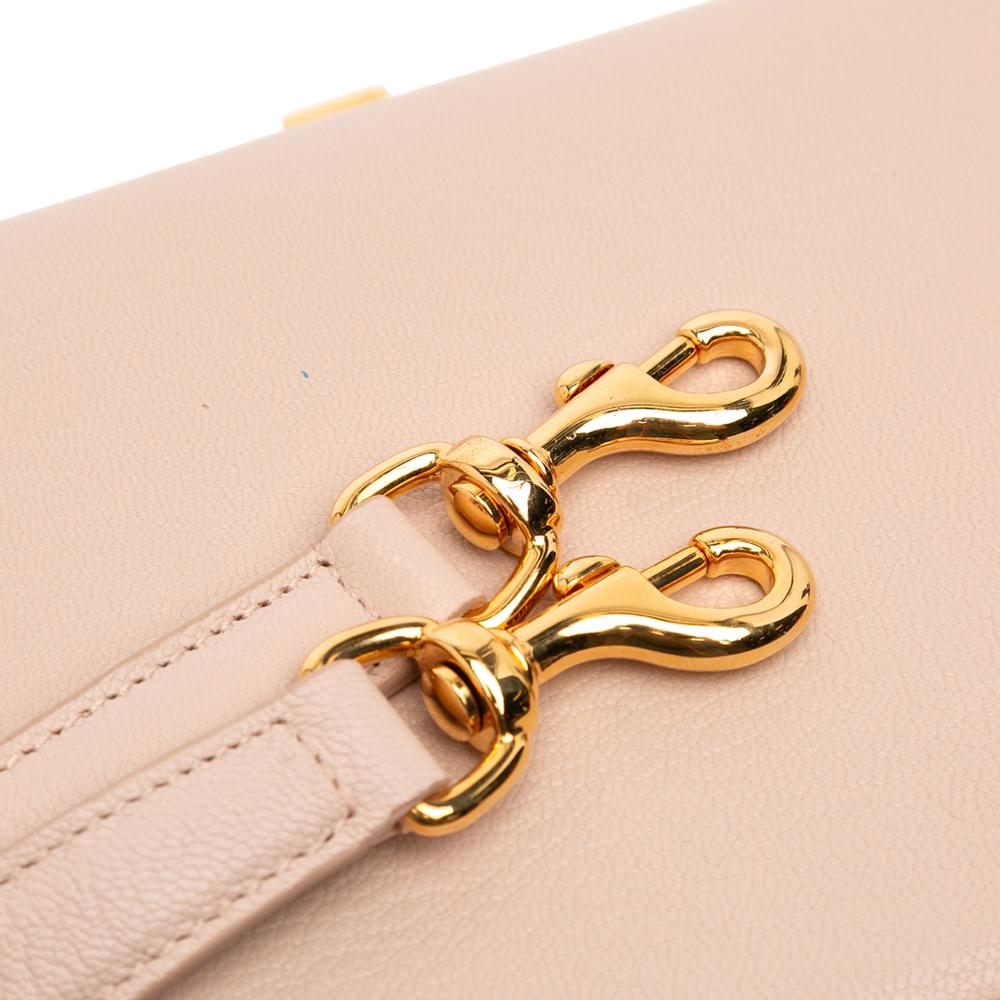 Alexander McQueen AB Alexander McQueen Brown Beige Calf Leather Box 16 Crossbody Italy