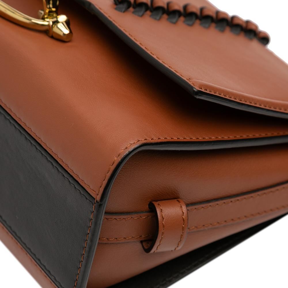 Alexander McQueen AB Alexander McQueen Brown Calf Leather Medium The Story Shoulder Bag Italy