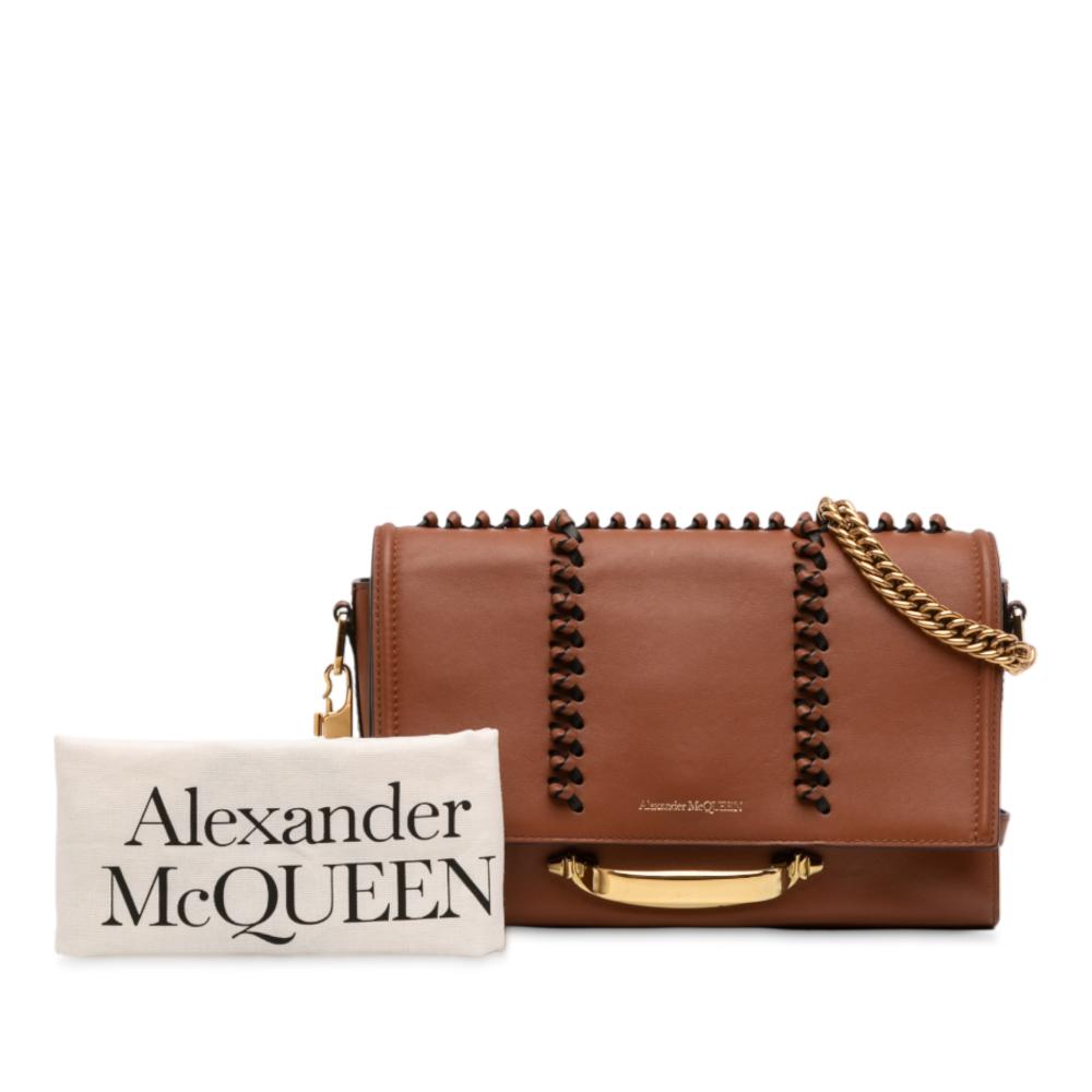 Alexander McQueen AB Alexander McQueen Brown Calf Leather Medium The Story Shoulder Bag Italy