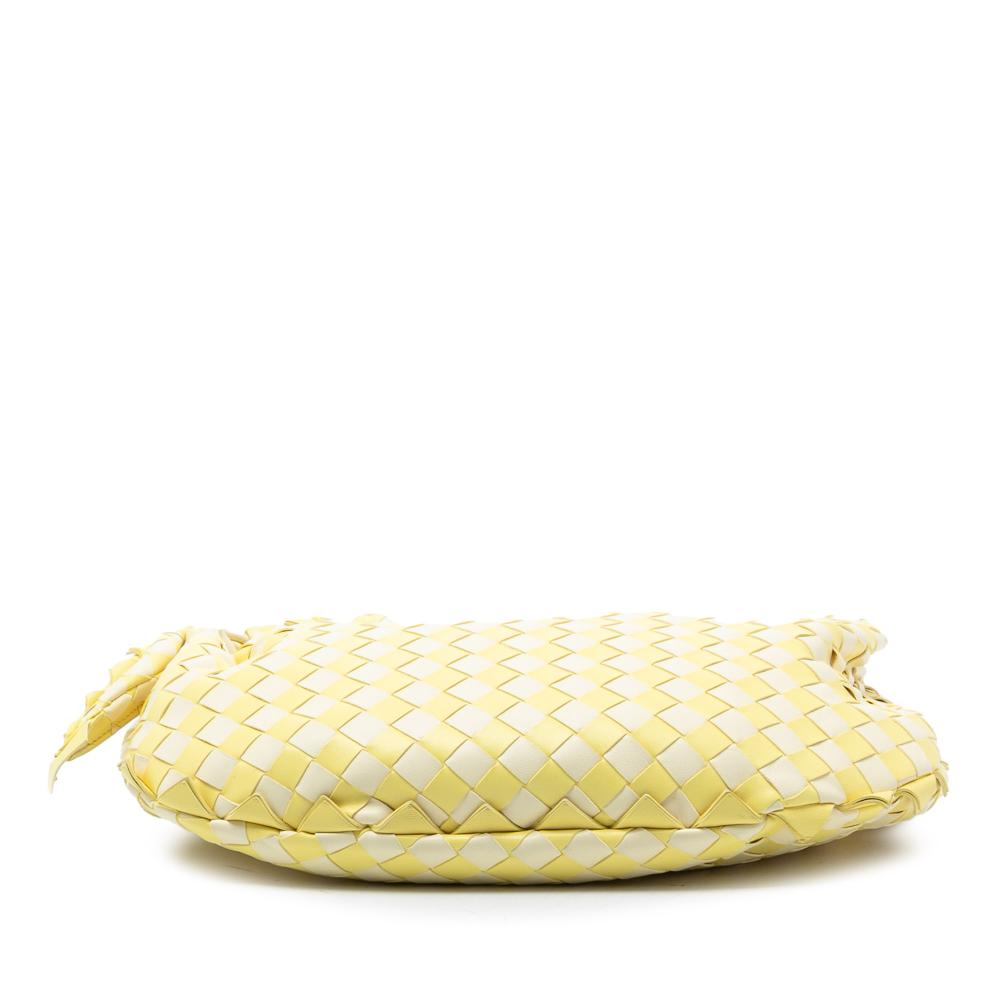 Bottega Veneta AB Bottega Veneta Yellow Nappa Leather Leather Teen Bicolor Nappa Intrecciato Dragon Jodie Italy