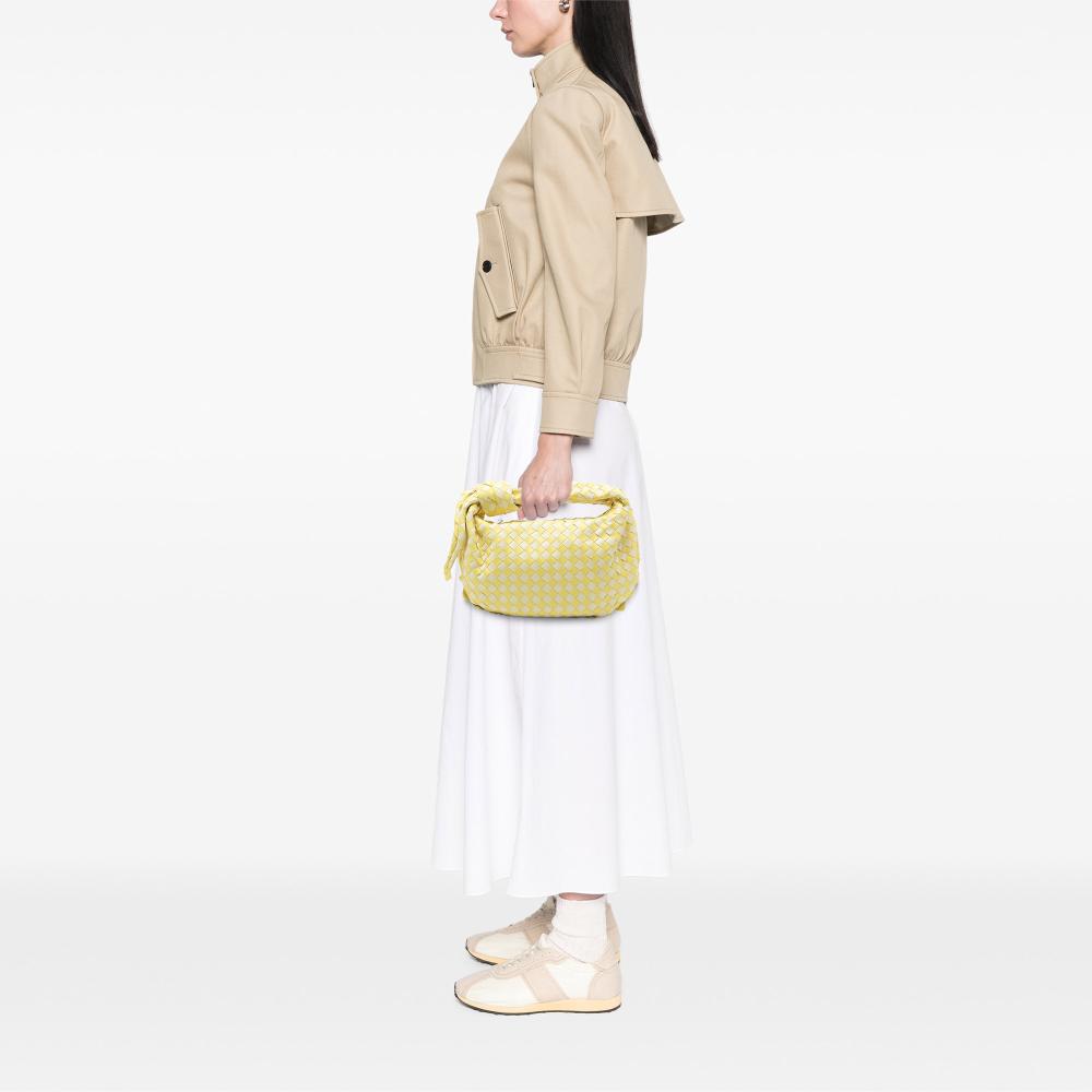 Bottega Veneta AB Bottega Veneta Yellow Nappa Leather Leather Teen Bicolor Nappa Intrecciato Dragon Jodie Italy