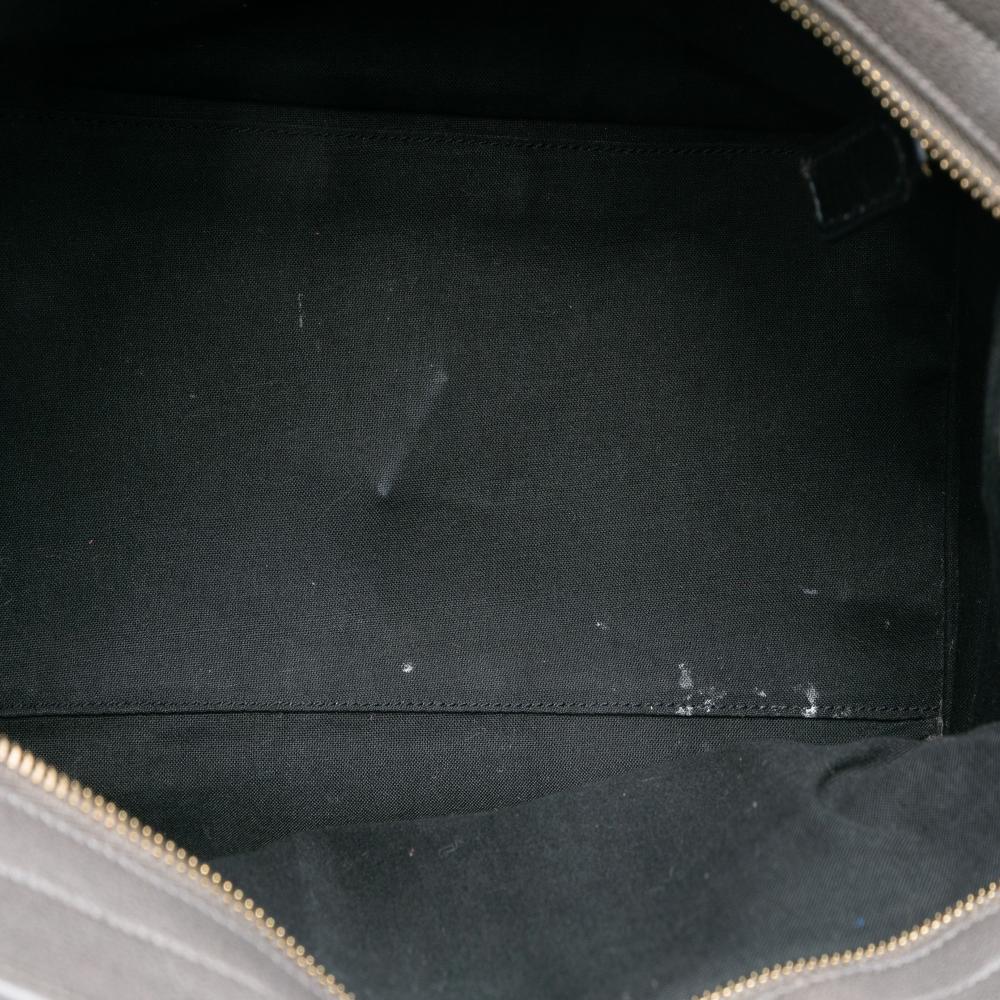 Saint Laurent B Saint Laurent Gray Sheepskin Leather Leather Small Sheepskin Cabas Chyc Satchel Italy