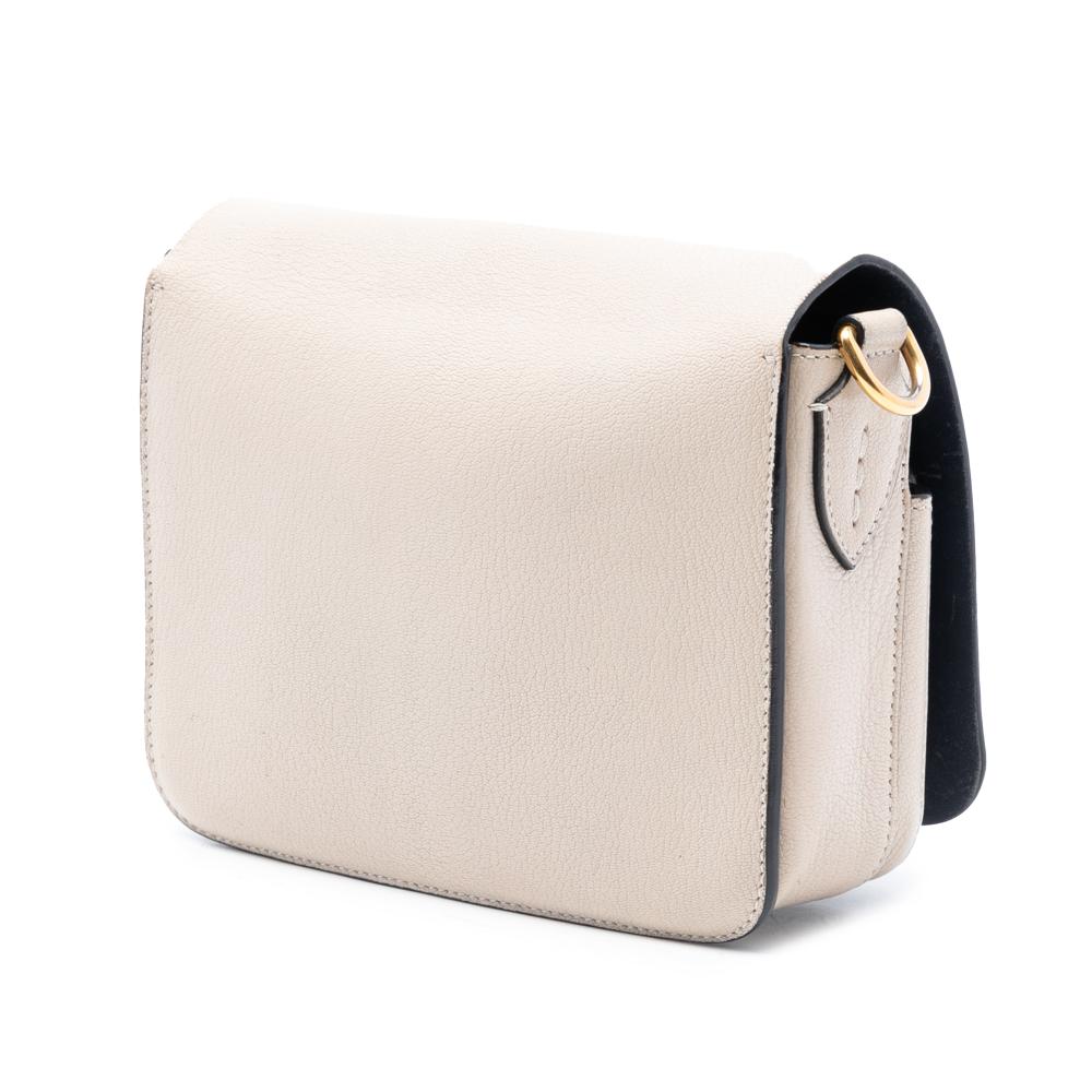 Burberry B Burberry Brown Light Beige Calf Leather Bridle Square Crossbody Italy