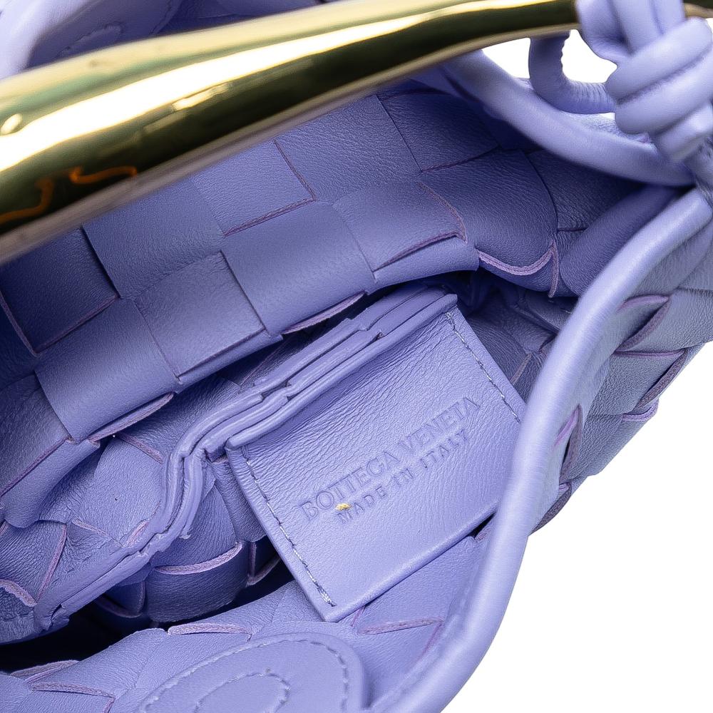 Bottega Veneta Purple Baby Lambskin Intrecciato Sardine Bag Italy