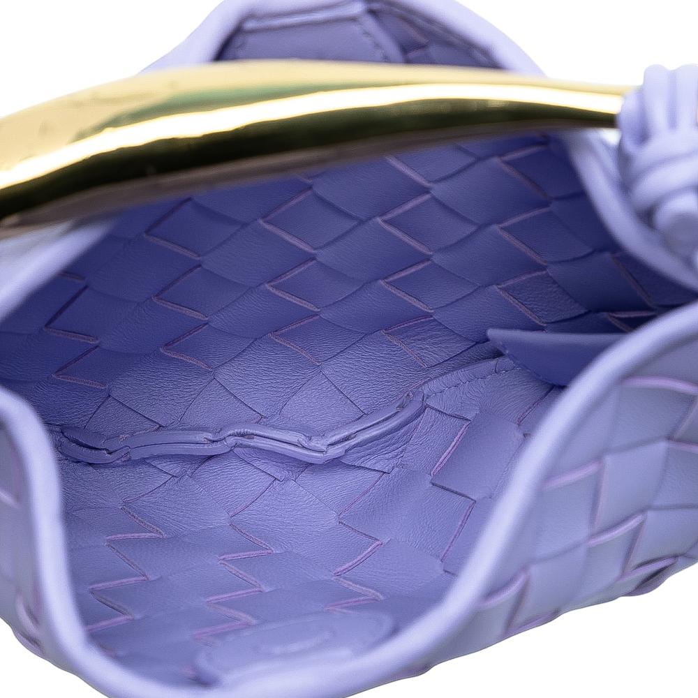 Bottega Veneta Purple Baby Lambskin Intrecciato Sardine Bag Italy