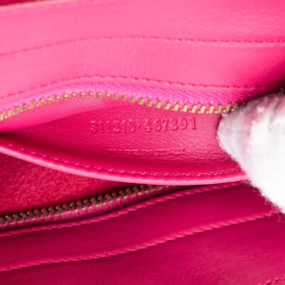 Saint Laurent B Saint Laurent Pink Hot Pink Calf Leather Small skin Cabas Chyc Satchel Italy