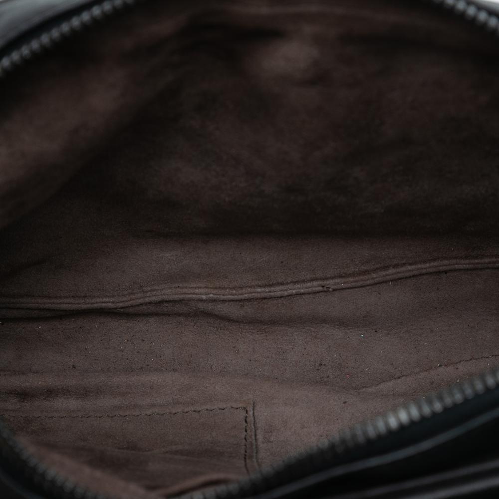 Bottega Veneta B Bottega Veneta Black Nappa Leather Leather Nappa Intrecciato Belt Flap Camera Bag Italy