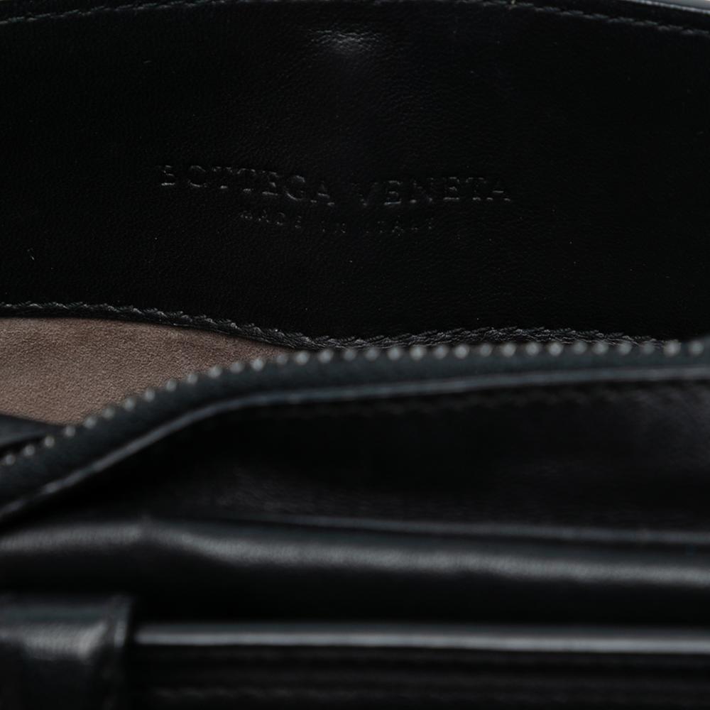 Bottega Veneta B Bottega Veneta Black Nappa Leather Leather Nappa Intrecciato Belt Flap Camera Bag Italy