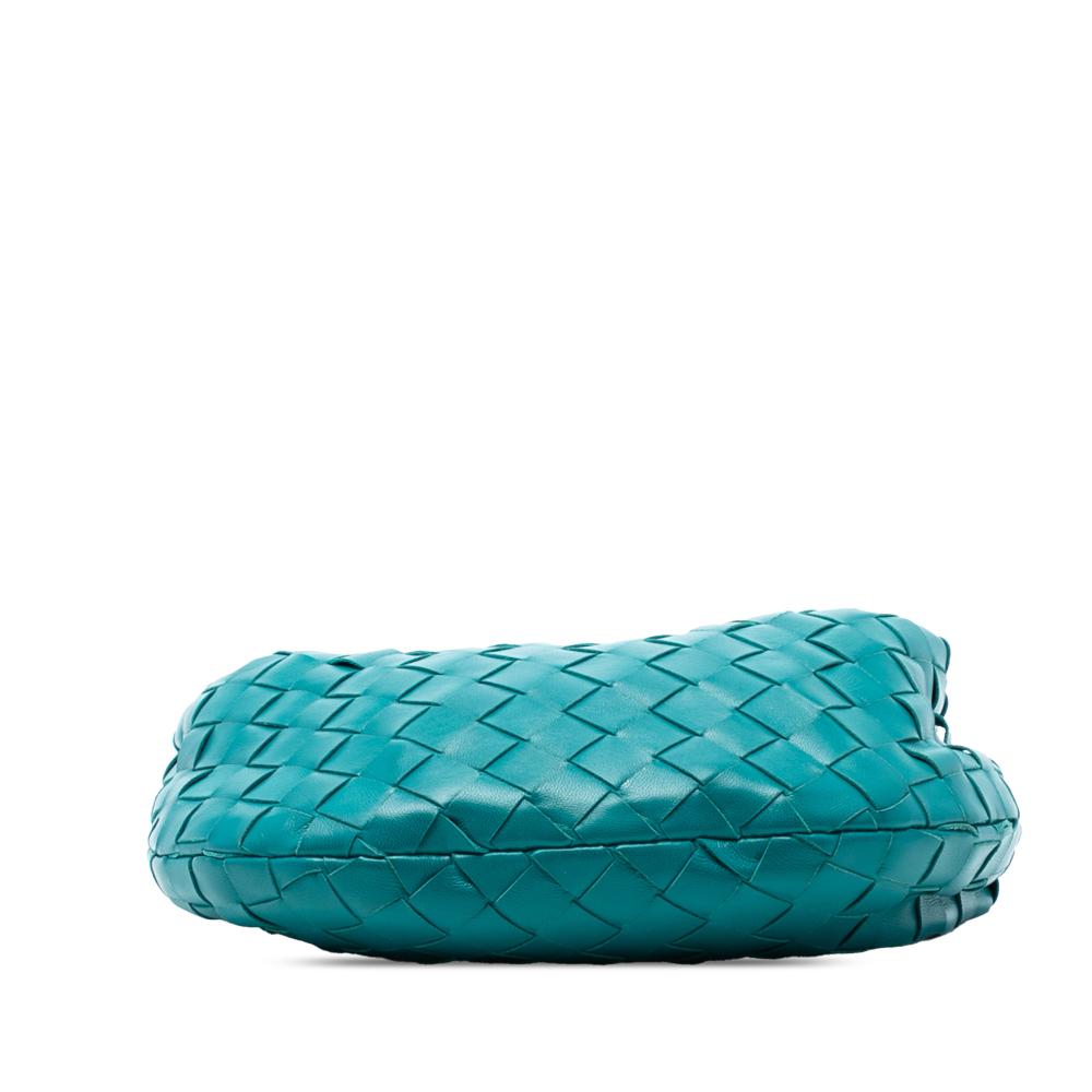 Bottega Veneta AB Bottega Veneta Blue Turquoise Nappa Leather Leather Mini Nappa Intrecciato Jodie Italy
