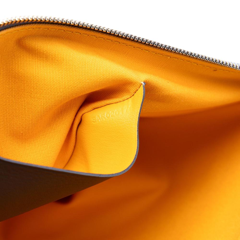 Goyard AB Goyard Gray Coated Canvas Fabric Goyardine Senat MM France