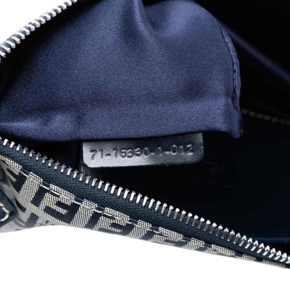 Fendi B Fendi Gray Canvas Fabric Zucchino Crossbody Italy