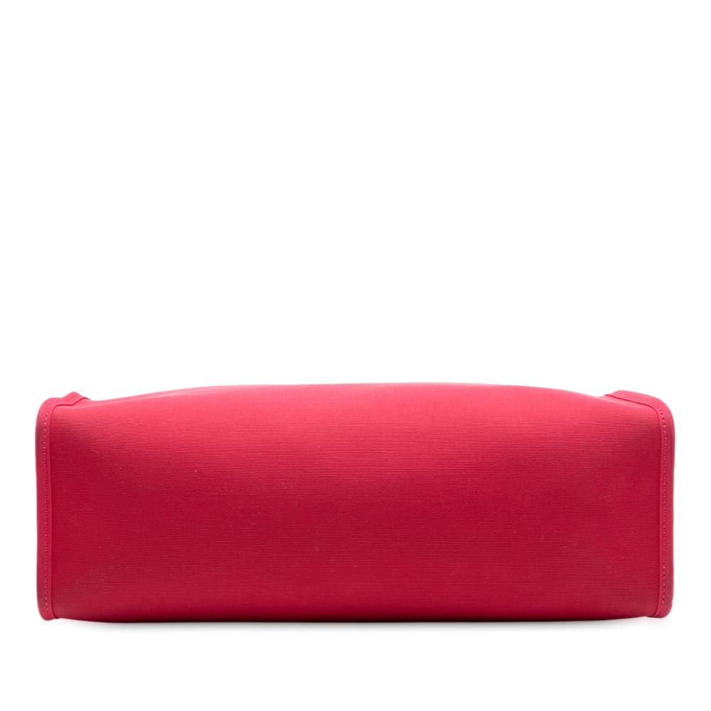 Hermès B Hermès Pink Strawberry with Black Canvas Fabric Toile Herbag Zip 31 France